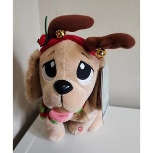 Gemmy Animated Dog Cocker‎ Spaniel Christmas Reindeer Antlers Musical Dances